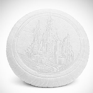 14in White Faux Fur Wicked: For Good Emerald City faux fur pillow Katie Kime NWT